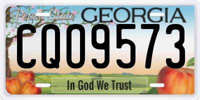 GA license plate CQO9573