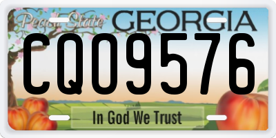 GA license plate CQO9576
