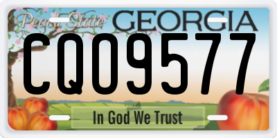 GA license plate CQO9577