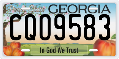 GA license plate CQO9583