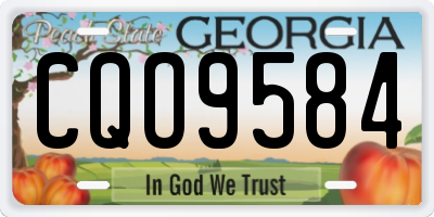 GA license plate CQO9584