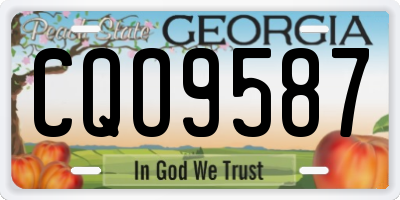 GA license plate CQO9587