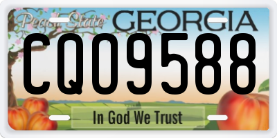 GA license plate CQO9588