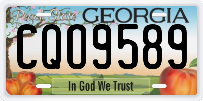 GA license plate CQO9589