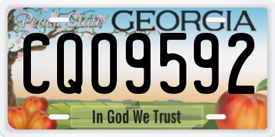 GA license plate CQO9592