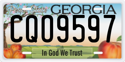 GA license plate CQO9597