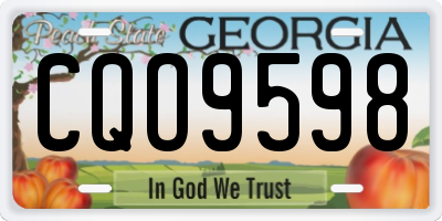 GA license plate CQO9598