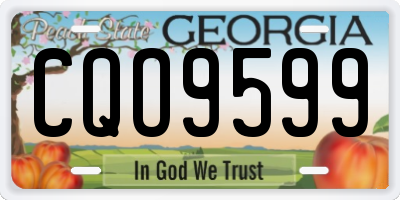 GA license plate CQO9599