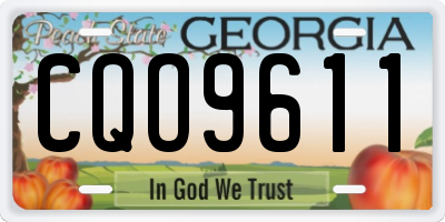 GA license plate CQO9611