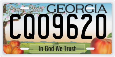 GA license plate CQO9620