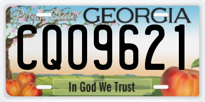 GA license plate CQO9621