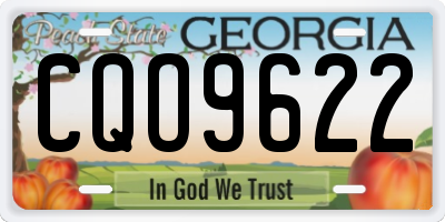 GA license plate CQO9622