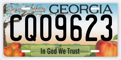 GA license plate CQO9623