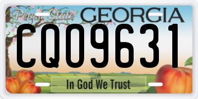 GA license plate CQO9631