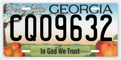 GA license plate CQO9632