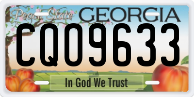 GA license plate CQO9633