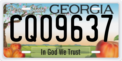 GA license plate CQO9637