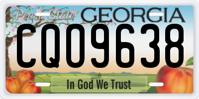 GA license plate CQO9638