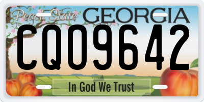 GA license plate CQO9642