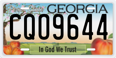 GA license plate CQO9644