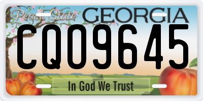 GA license plate CQO9645