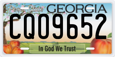 GA license plate CQO9652