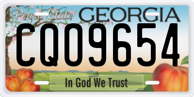 GA license plate CQO9654