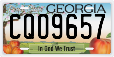 GA license plate CQO9657
