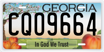 GA license plate CQO9664