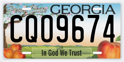 GA license plate CQO9674