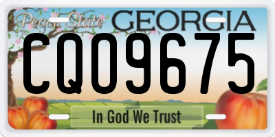 GA license plate CQO9675