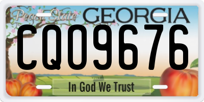 GA license plate CQO9676