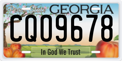 GA license plate CQO9678