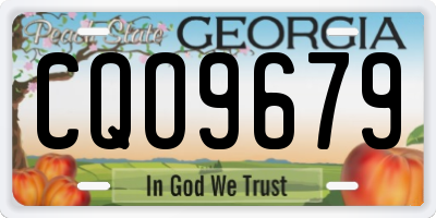 GA license plate CQO9679