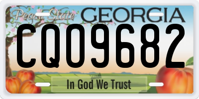 GA license plate CQO9682