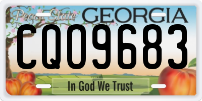 GA license plate CQO9683