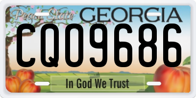 GA license plate CQO9686