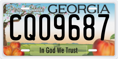 GA license plate CQO9687