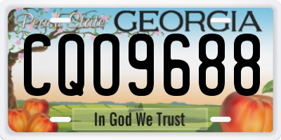 GA license plate CQO9688