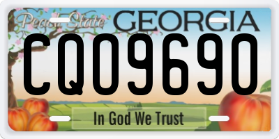 GA license plate CQO9690
