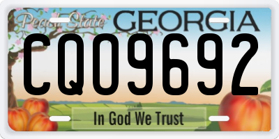 GA license plate CQO9692