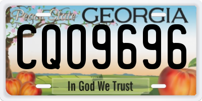 GA license plate CQO9696