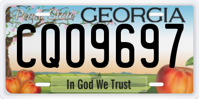 GA license plate CQO9697