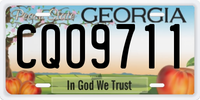 GA license plate CQO9711