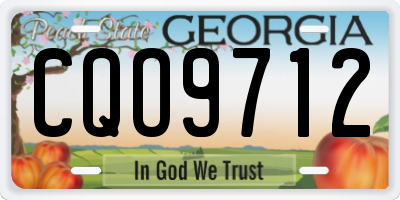 GA license plate CQO9712