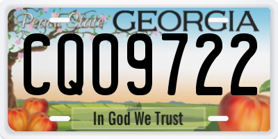 GA license plate CQO9722