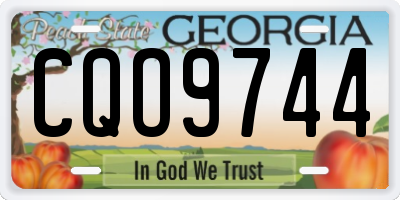 GA license plate CQO9744