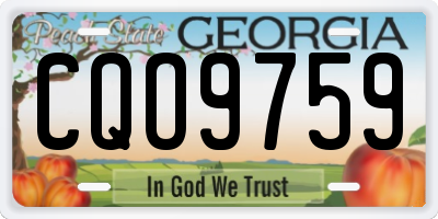 GA license plate CQO9759