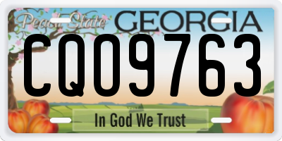 GA license plate CQO9763