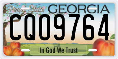 GA license plate CQO9764